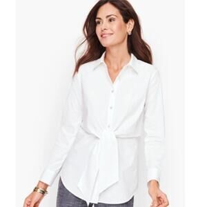 Tahari Front Tie Waist Button Shirt XL